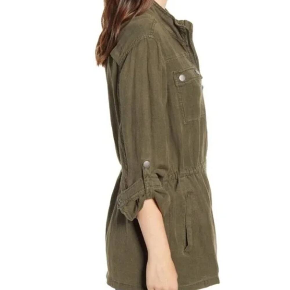 Treasure & Bond Linen Blend Field Jacket Olive Green NWT EXTRA SMALL XS new - Picture 3 of 5